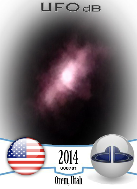 three star-like UFOs moving around in the sky - Orem Utah USA 2014 UFO CARD Number 701
