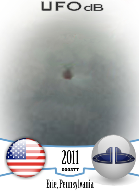 ufo picture taken on highway I-79 between Erie and Pittsburgh in 2011 UFO CARD Number 377