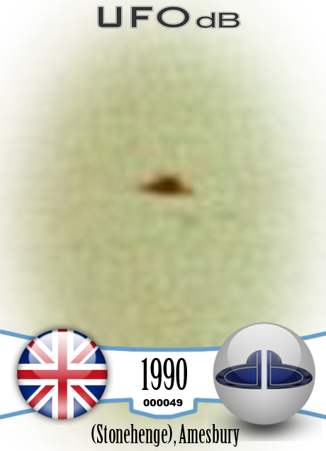 UFO Picture taken near the famous Stonehenge prehistoric monument UFO CARD Number 49