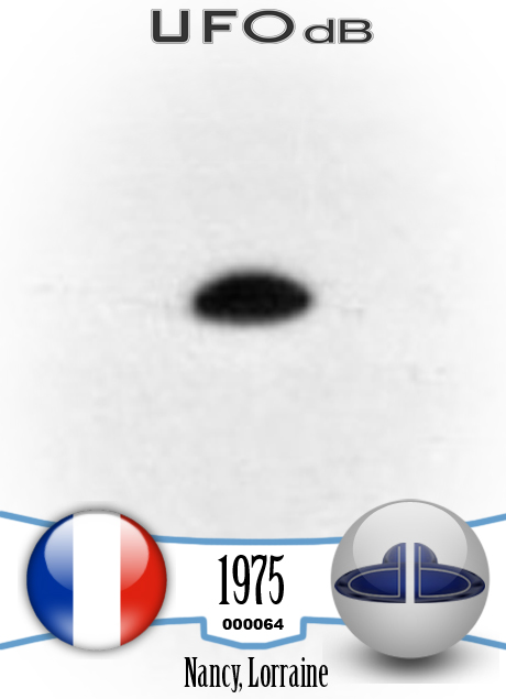 UFO Picture showing UFO beside city house with antenna Nancy Lorraine UFO CARD Number 64