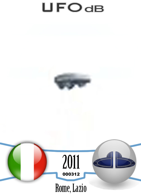 Very Strange UFO caught on picture over Rome | Italy | January 19 2011 UFO CARD Number 312