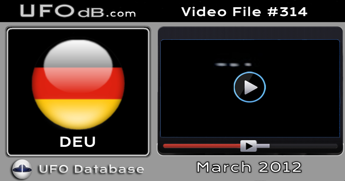 Blue Flashing Saucer UFO near the Ramstein Air Base in Germany 2012