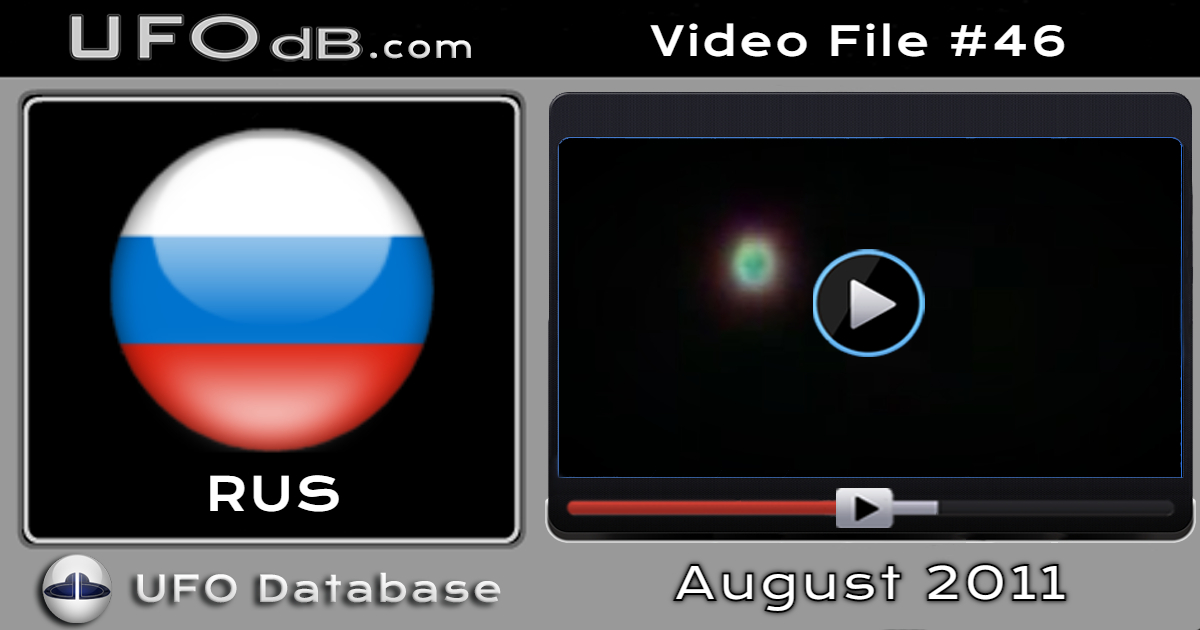Chelyabinsk in Russia visited by a slow spherical UFO of many colors