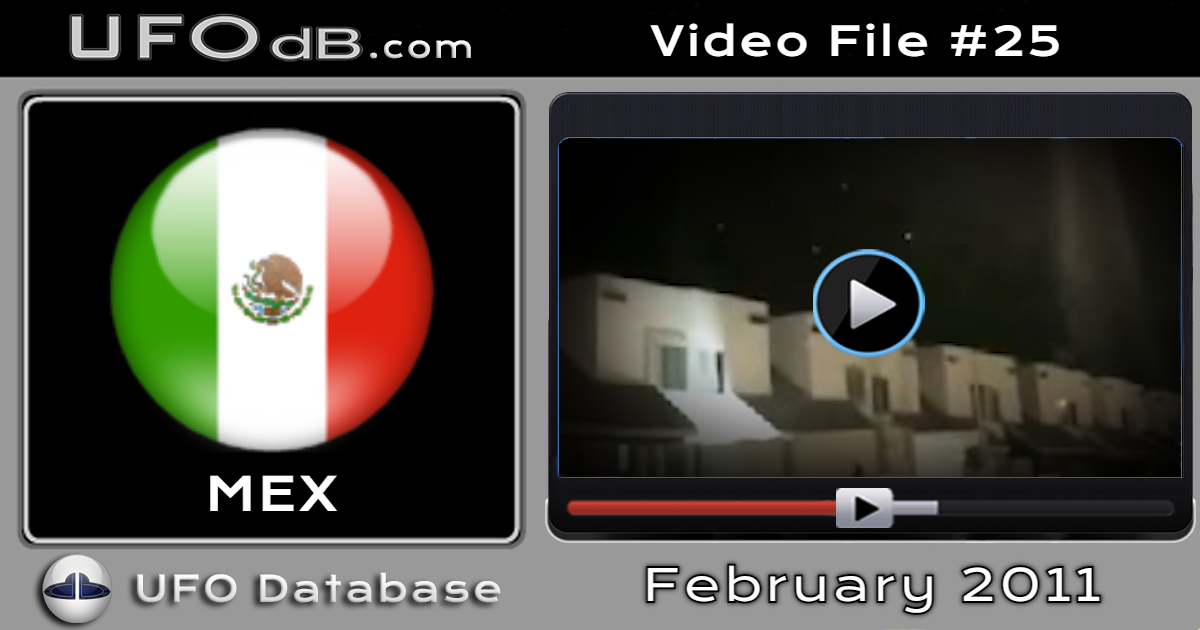 Clear video showing the passage of over 12 UFOs over houses in Atlixco