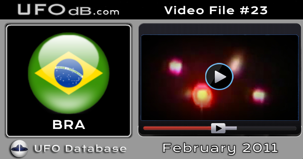 Colorful flashing UFO caught on Video by Brazilian TV journalists 2011