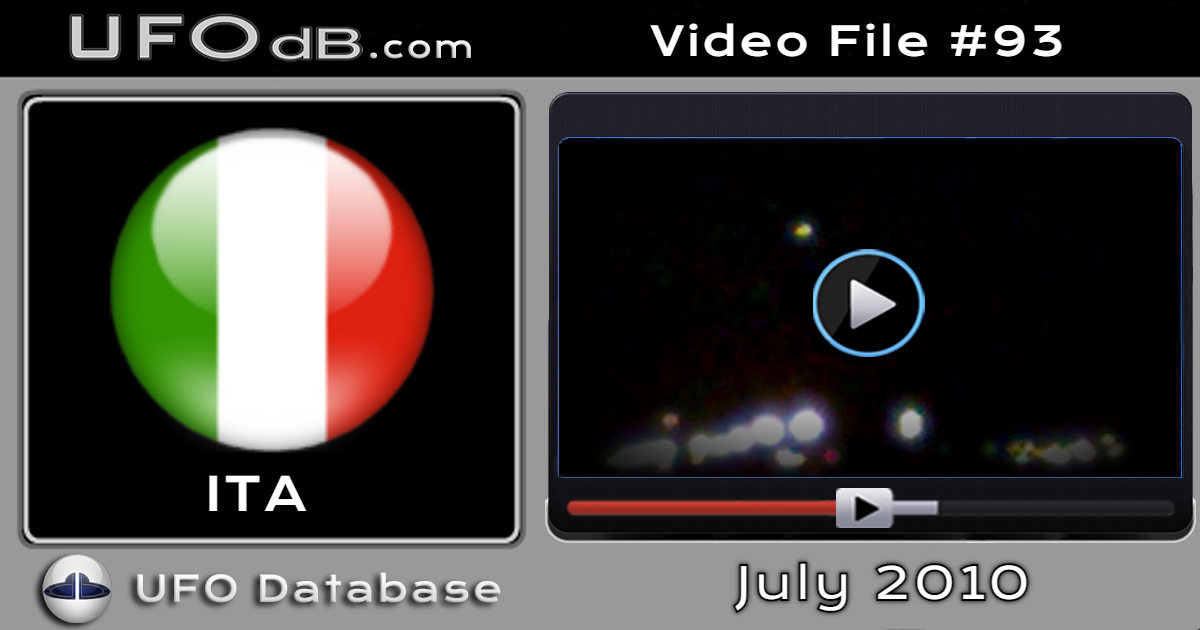 Colorful flashing UFO caught on Video in Lecce Italy on July 8 2010