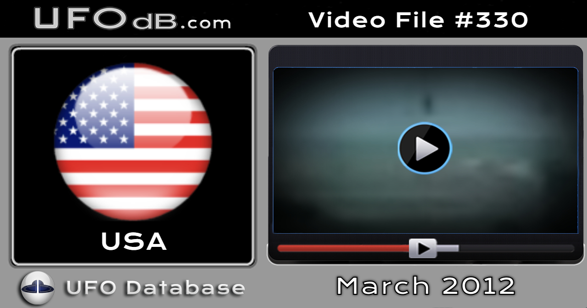 Dark UFO caught on Web cam video in Hillsboro Inlet, Florida 2012