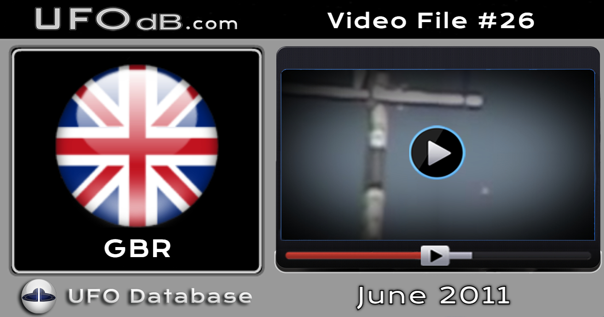 Derby UK UFO footage | Video shows UFO in grey cloudy sky | June 2010