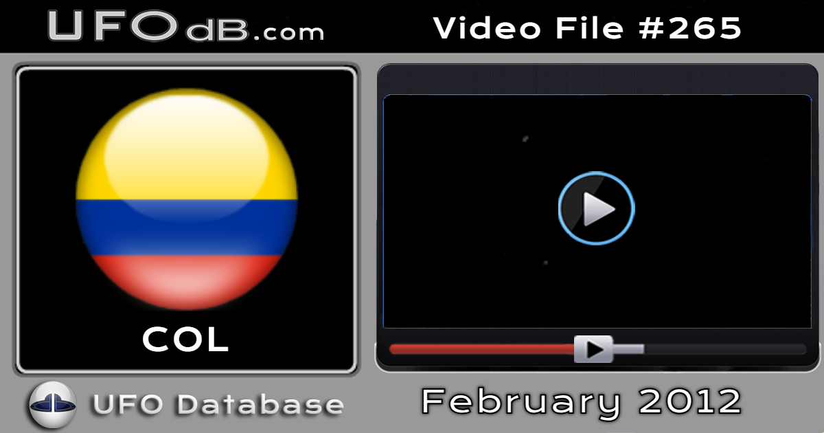 Far away UFO caught on short video over Sabaneta in Colombia - 2012