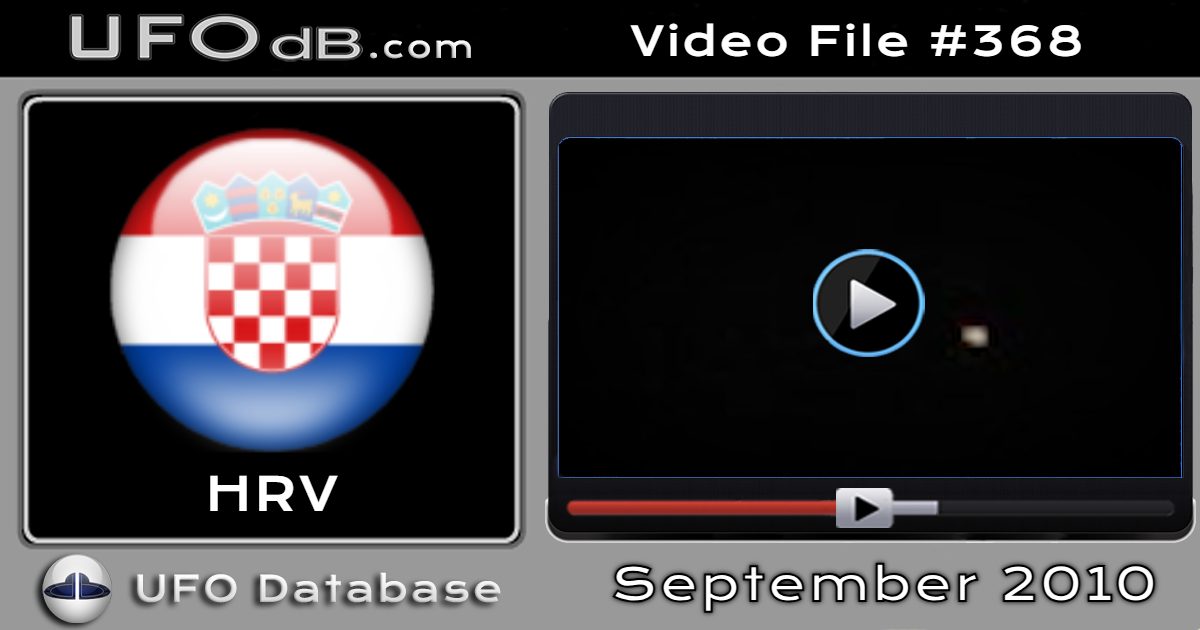 Fast UFO makes it hard to get on video over Rijeka, Croatia in 2010