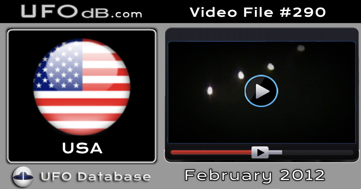 Fleet of UFO Lights over Schriever Air Force Base, Colorado USA 2012