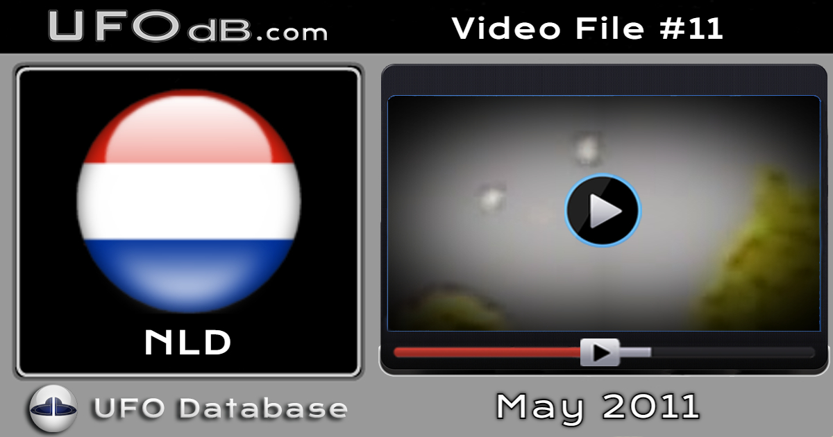 Fleet of UFOs caught on Video in daylight in the Netherlands May 2011