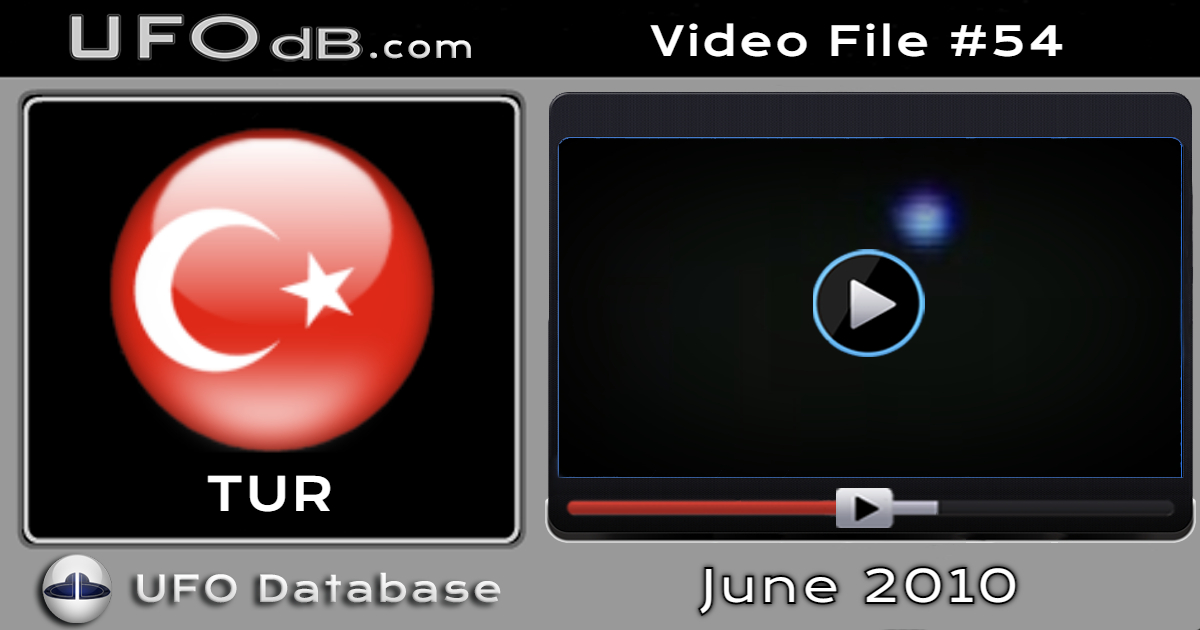 Fluorescent blue UFO filmed in the sky in Izmir Turkey in June 26 2010