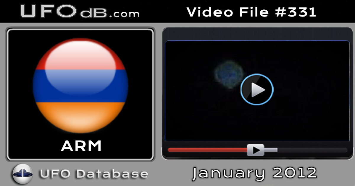 Glowing orb UFO seen for a long time over Yerevan, Armenia 2012