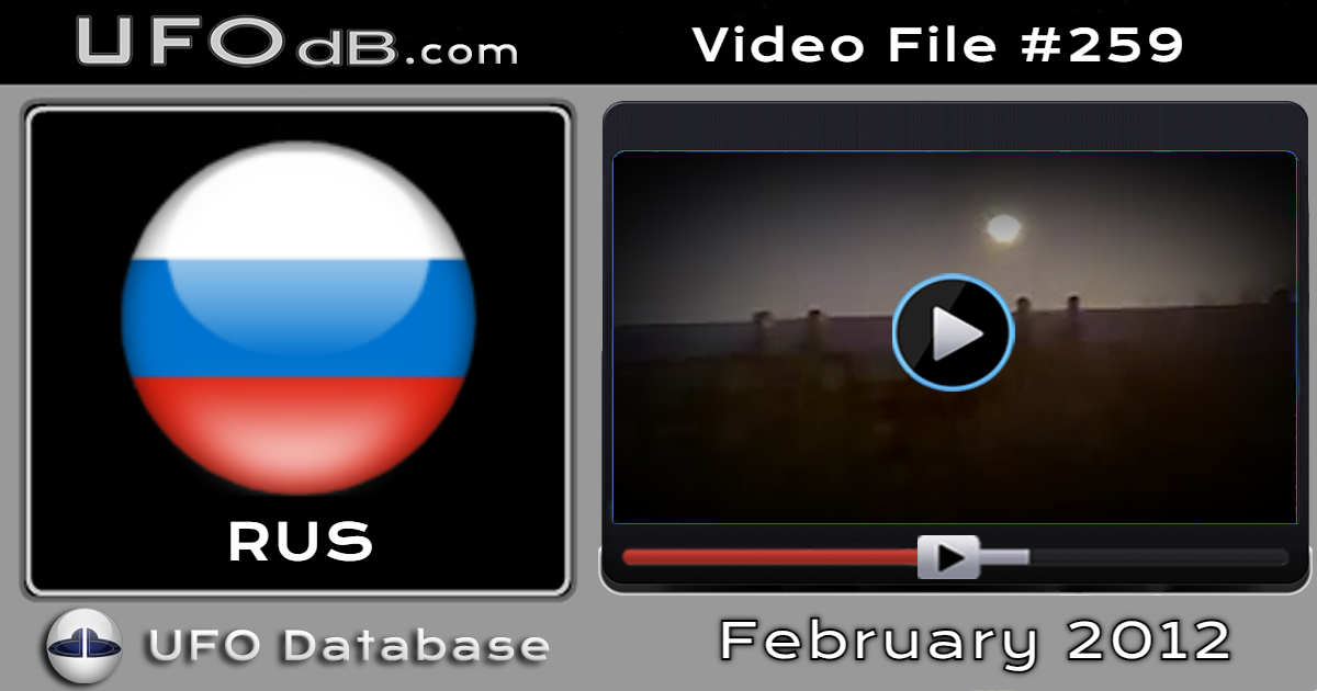 Great UFO video with a clear view on UFO moving around - Russia 2012