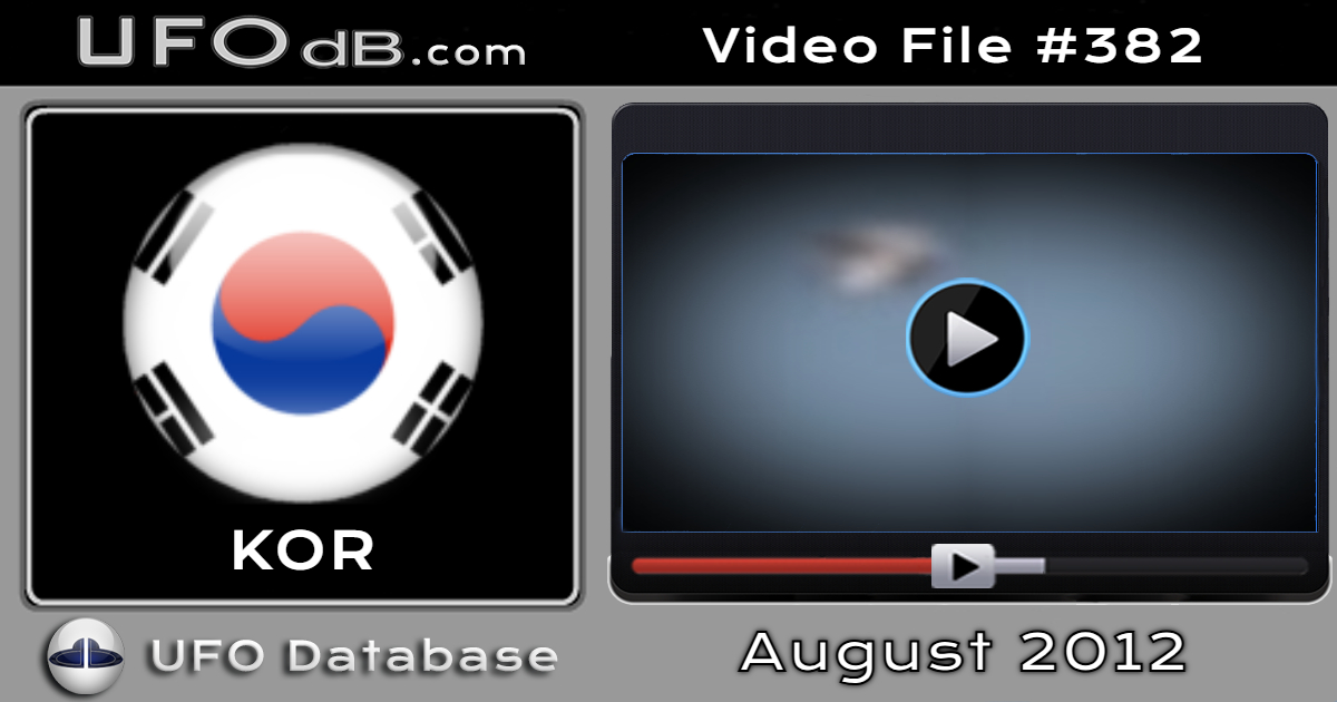 Great video caught over Busan, South Korea showing horseshoe UFO 2012