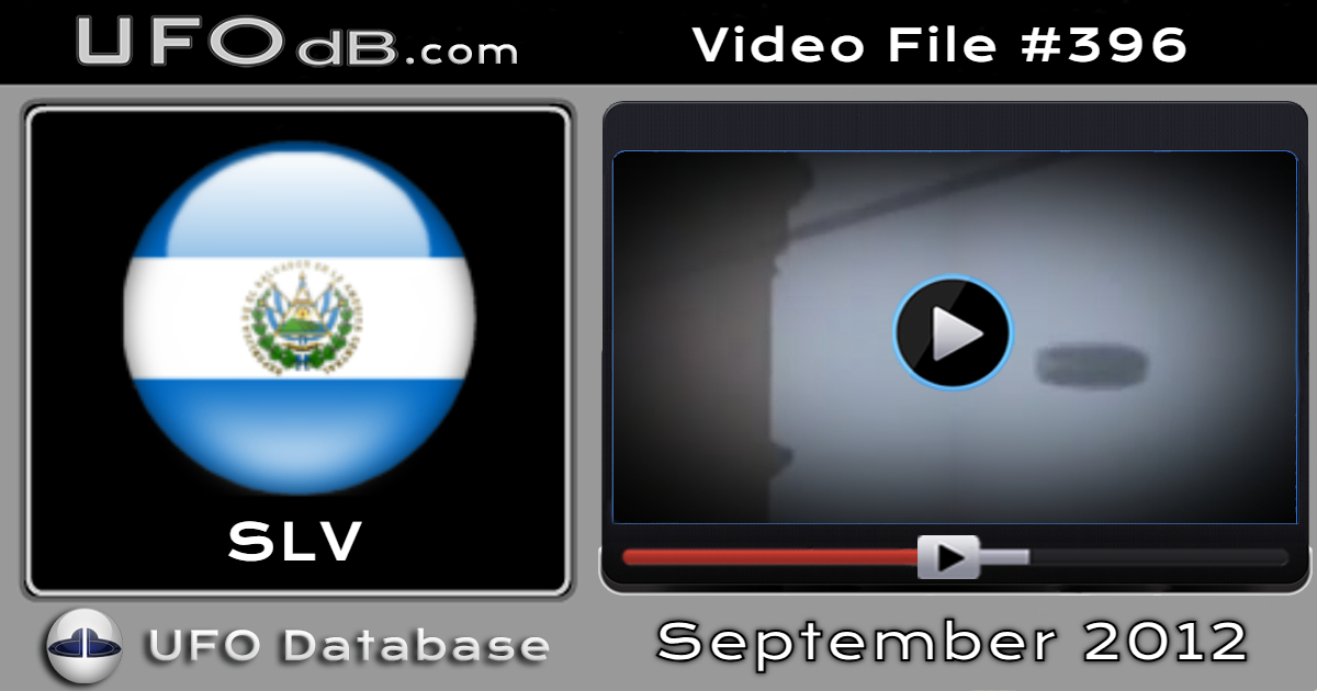 Great video showing UFO hovering very near building - El Salvador 2012