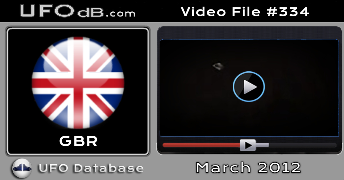 Impressive UFO sighting caught on video in Prestwich, England 2012