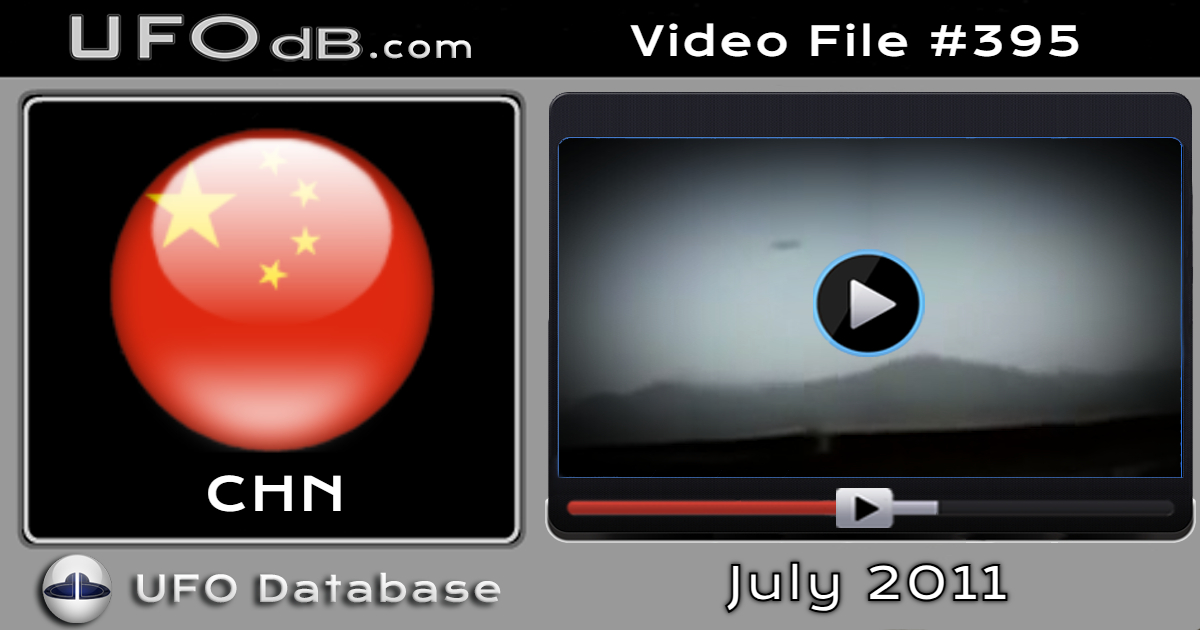 Impressive UFO video showing cloaked saucer appearing China 2011