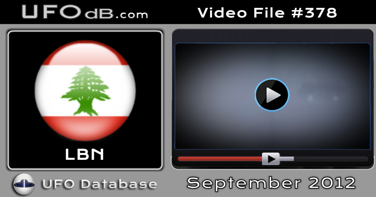 Incredible video get UFO passing flying airplane over Beirut in 2012