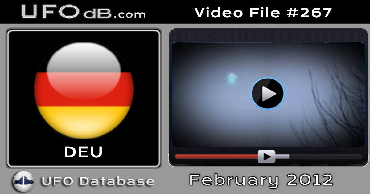 Light Blue Sphere UFO in the blue sky of Germany caught on video 2012