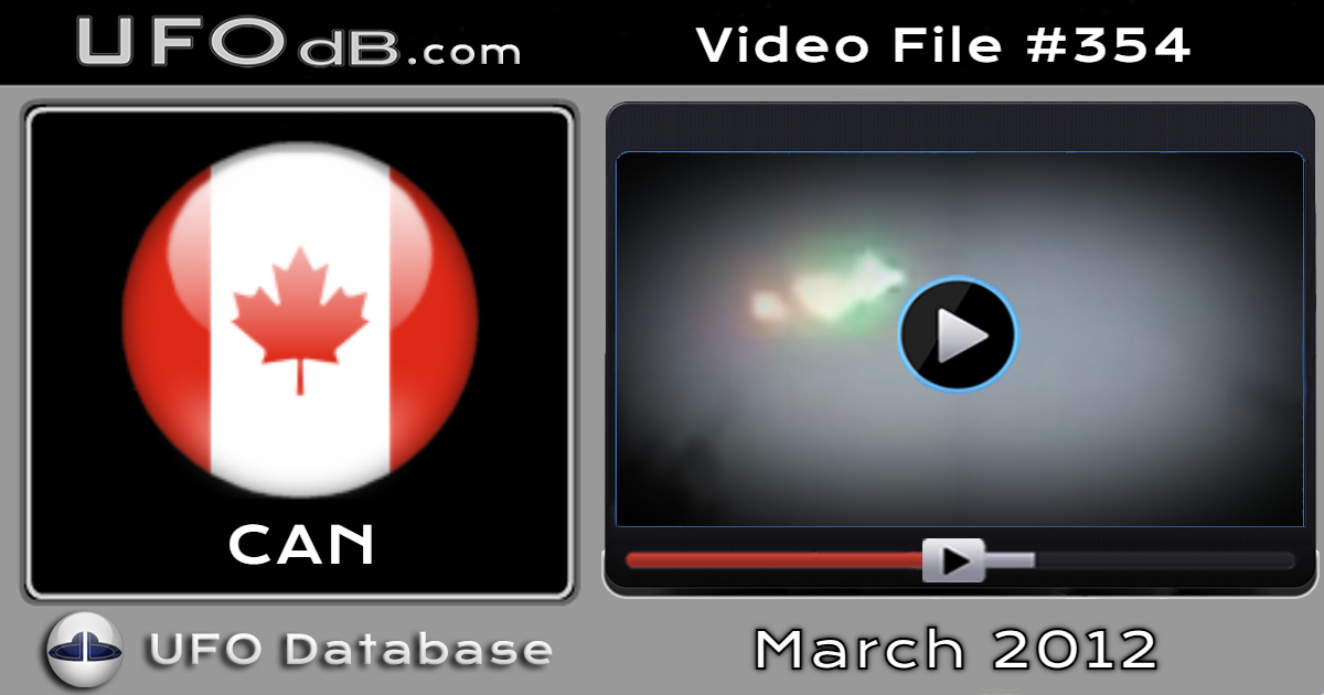 Multi color blinking UFO caught on video in Mission BC Canada 2012