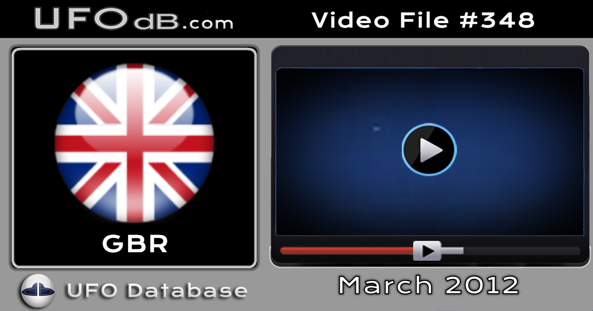 Orb UFO in West Sussex caught on video at end of day - UK - 2012