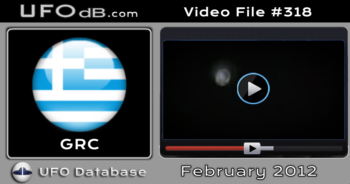Orb UFO seen passing over the Corfu island in Greece in 2012