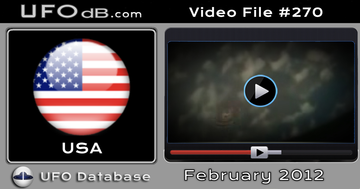 Rare UFO sighting from an Airplane Passenger near New York video 2012