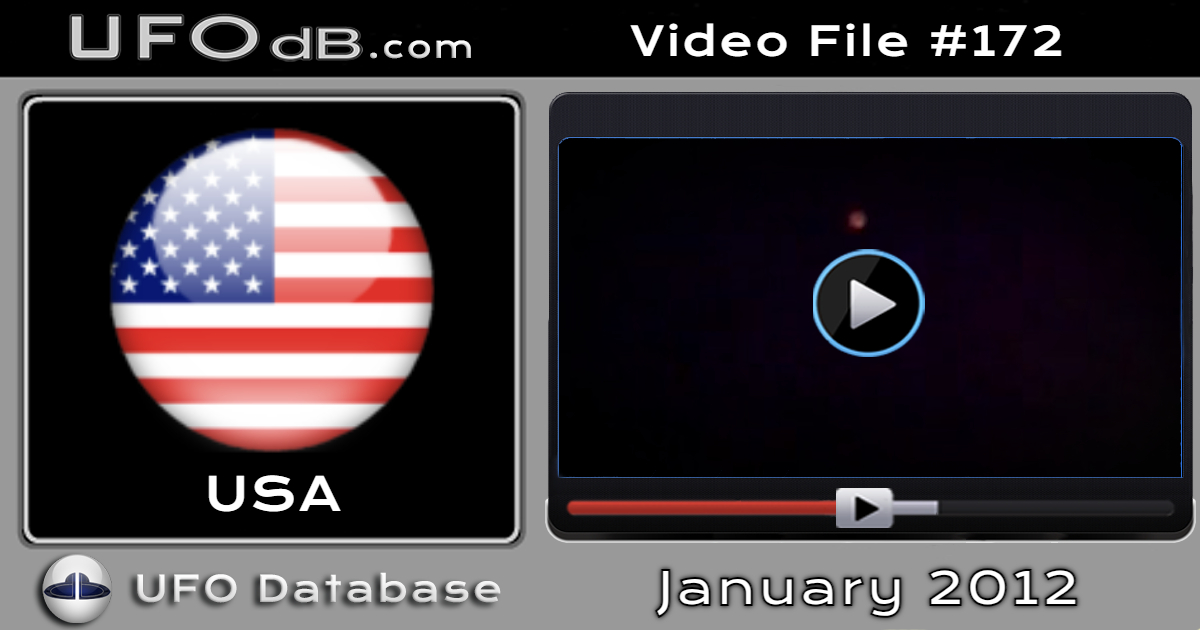 Red Orange UFO passing in the night sky of Orlando Florida USA - 2012
