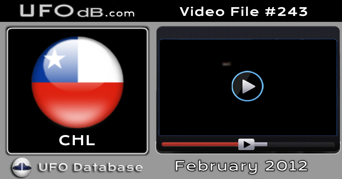 Red far away UFO moving in the night caught on video Curico Chile 2012