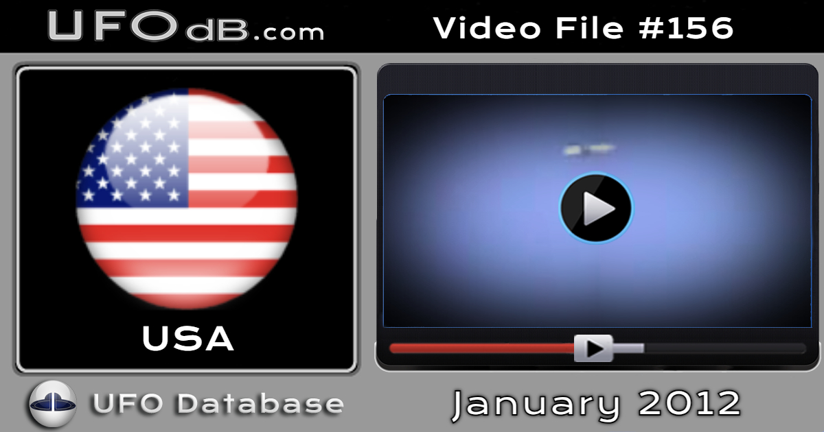 Saratoga county 2012 UFO sighting caught on video - New York USA