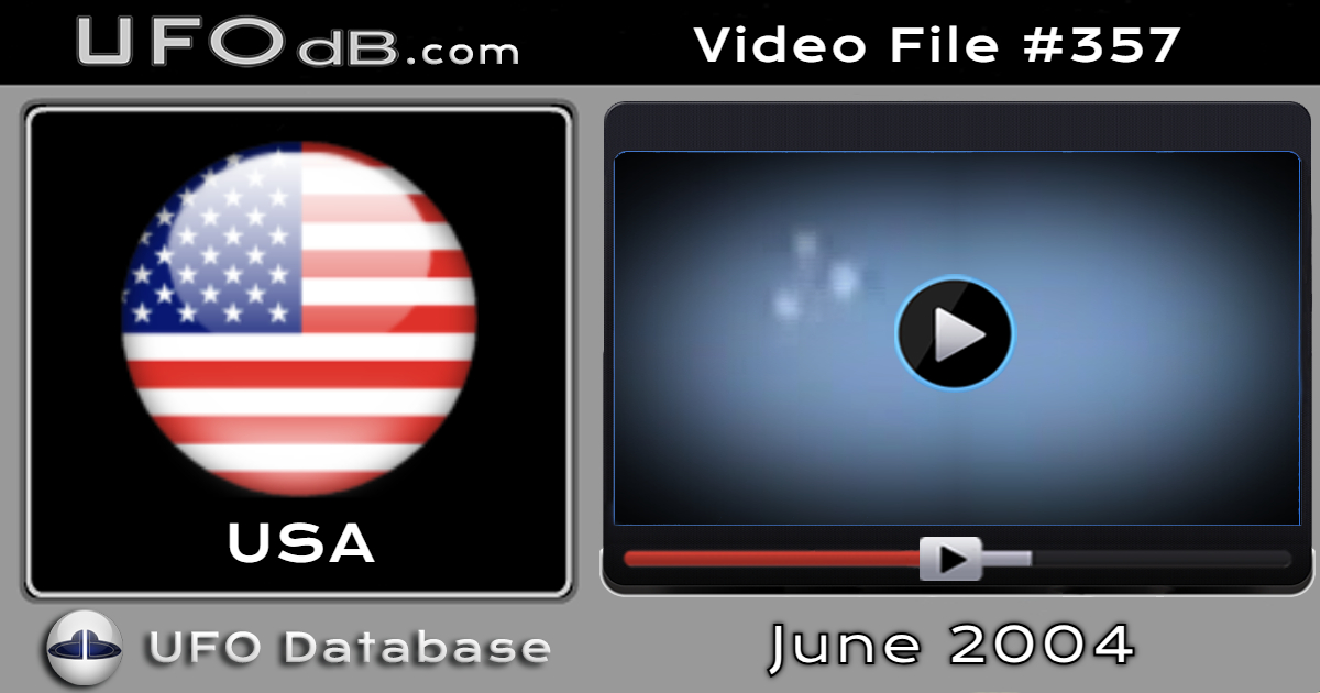 Sonora California UFO caught on Video by documentary maker in 2004
