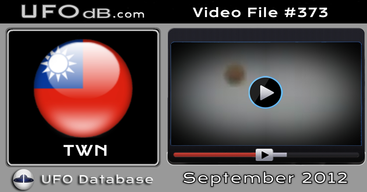 Sphere UFO sightings caught on video in Guishan Island, Taiwan 2012