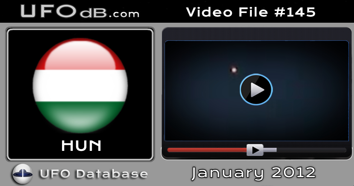 Three red shining sphere UFO over Budapest, Hungary on January 2012