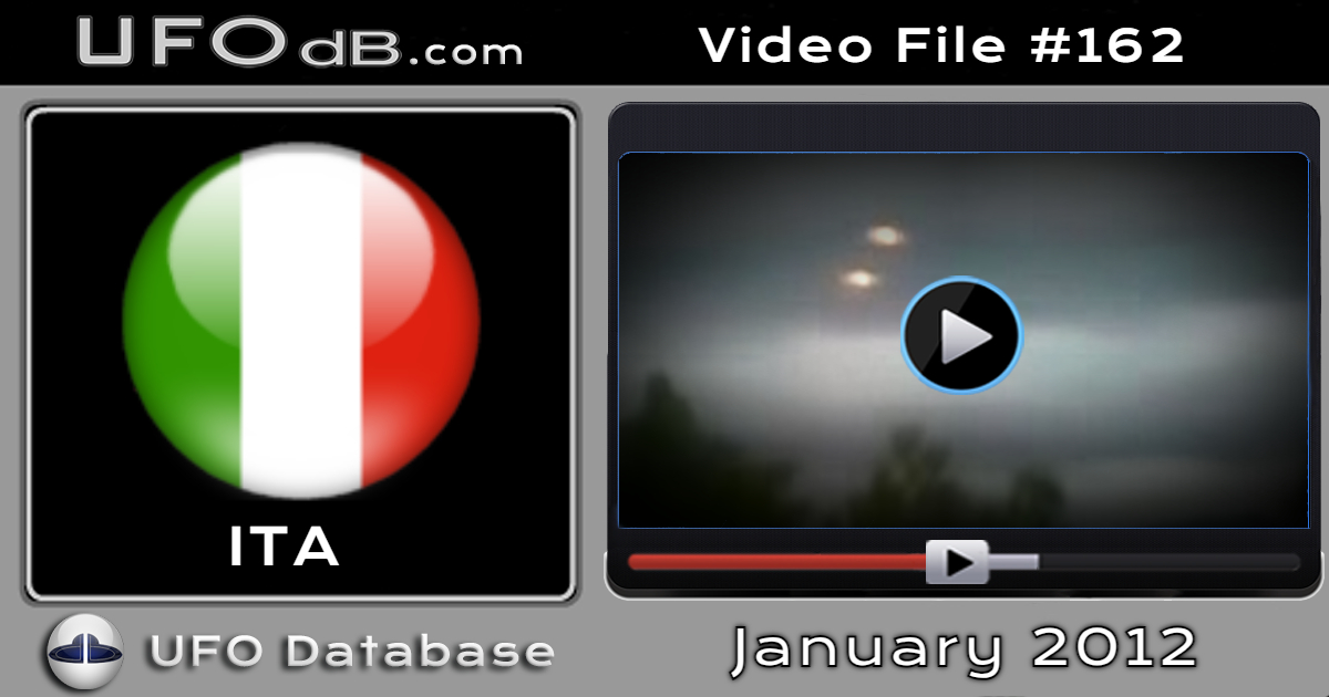 Twin Bright Sparklink UFOs caught on video in Jonico, Italy - 2012