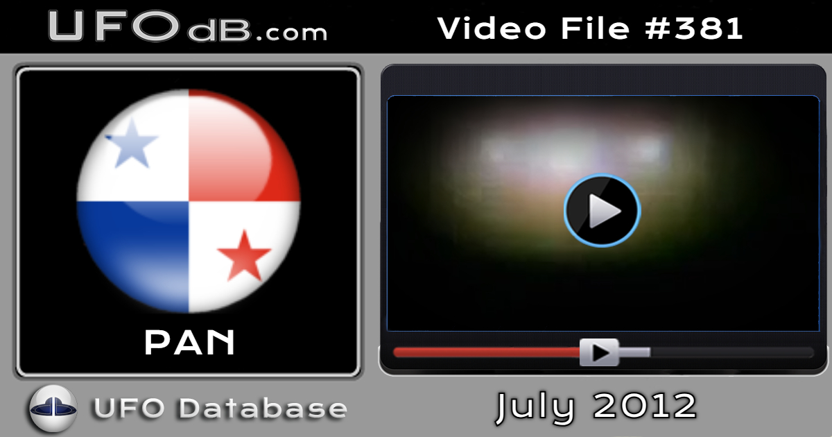 Two UFOs with multiple lights caught on video somewhere in Panama 2012