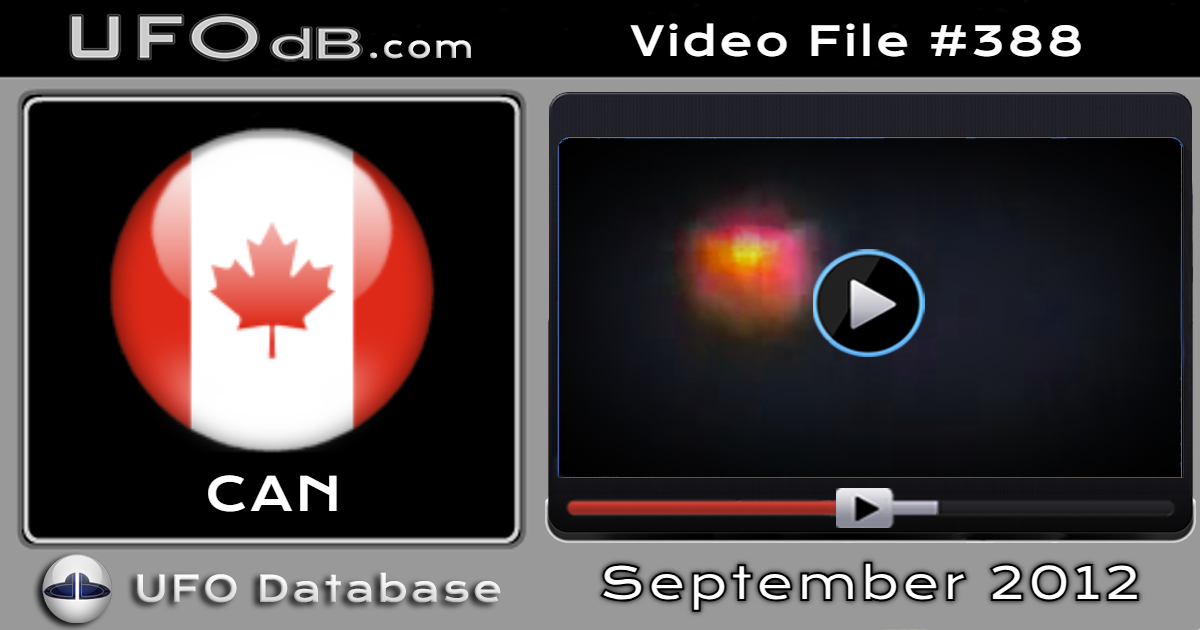 UFO Flashing red and white lights in British Columbia, Canada in 2012