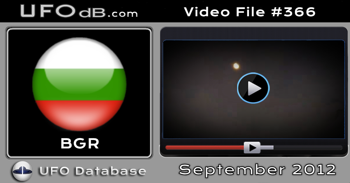 UFO caught on video in the early morning of Pleven in Bulgaria in 2012