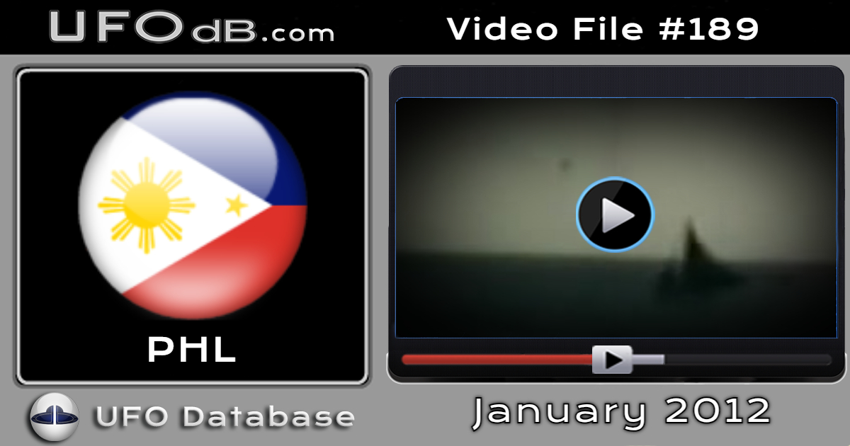 UFO caught on video near the beach of Boracay Island Philippines 2012