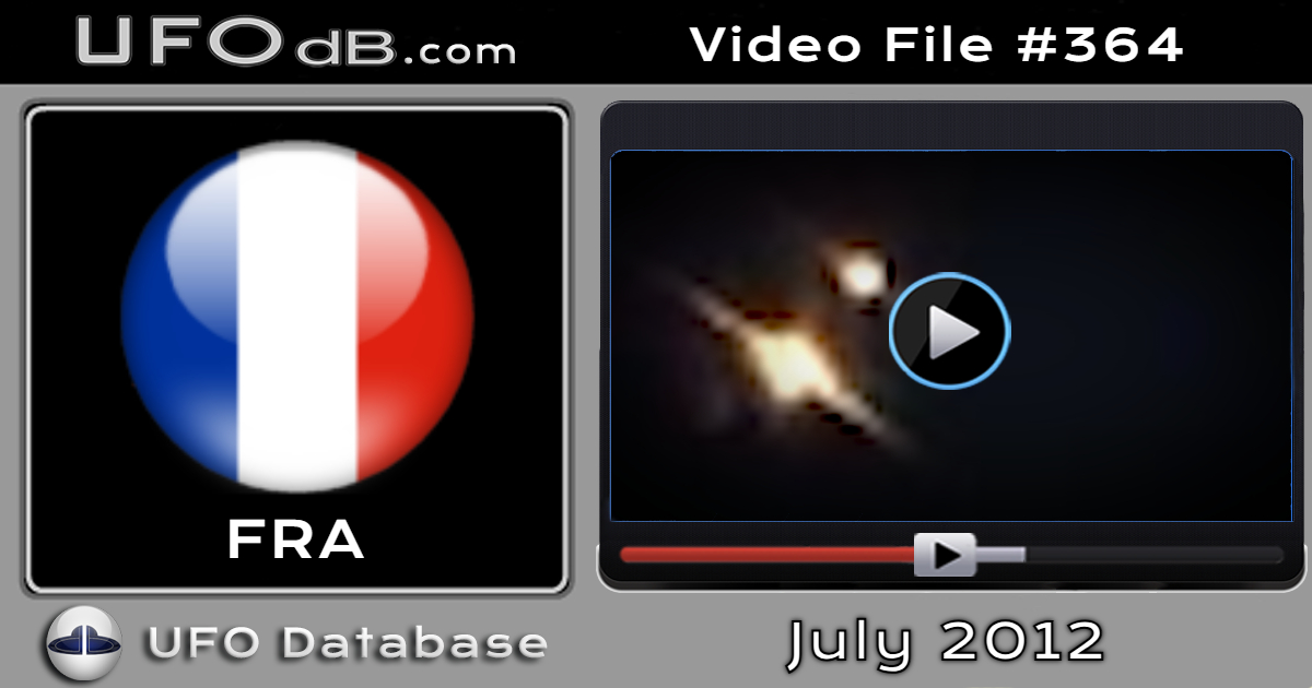UFO caught on video over street lights in Moselle region France 2012
