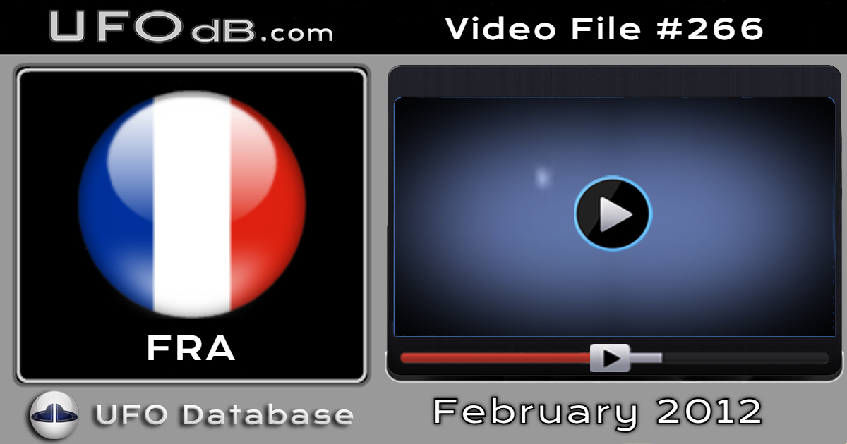UFO in Paris near famous Arc de Triomphe caught on video France 2012