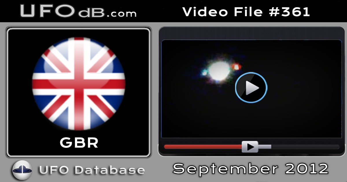 UFO sighting caught on Video in Birmingham West Midlands UK in 2012