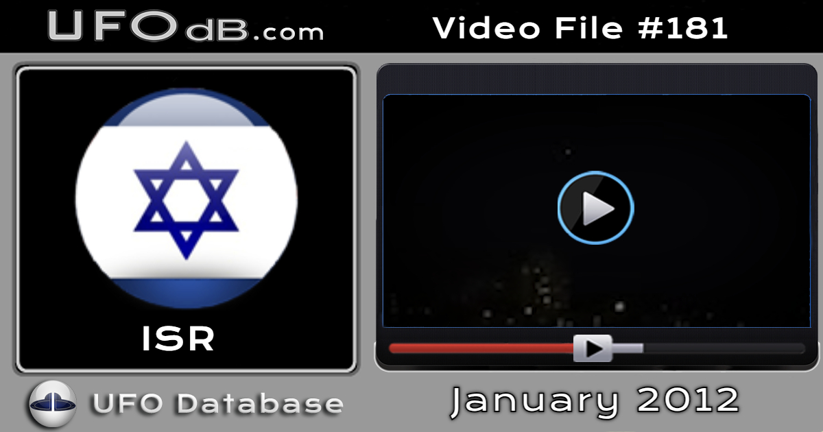 UFO sighting over Haifa, Israel caught on Video at night in 2012