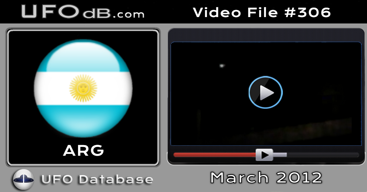 UFO sightings in Cordoba, Argentina caught on several footage 2012