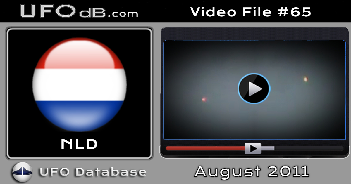 UFO video showing a pair of colorful blinking UFOs in the Netherlands