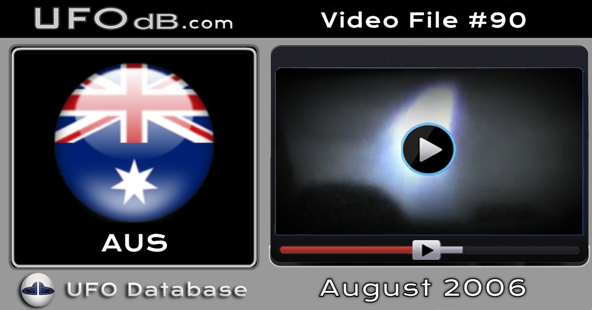 UFO video showing beam of light next to moving car in Australia - 2006
