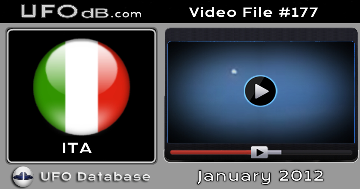 White Orb ufo in the blue sky of Sicily, Italy caught on video 2012