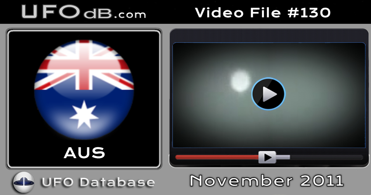 White orb UFO in the clouds on this video over Sydney, Australia 2011
