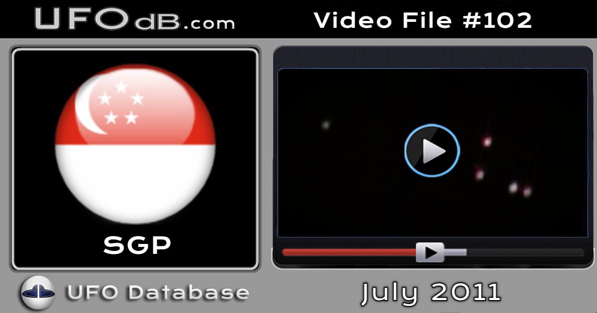 Rare and strange UFO sighting from Singapore captured on video in 2011